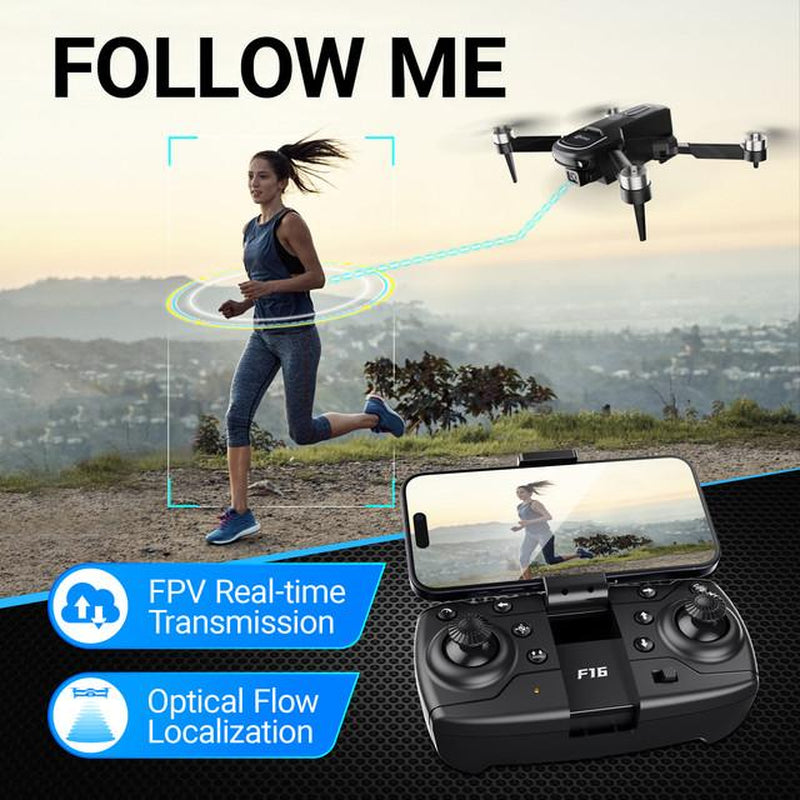 Contixo F16 RC Drone with 1080P Camera, Brushless Motor, 16 Min Flight, FPV, 360° Flips for Kids/Adults Foldable Dron Folding Drone With