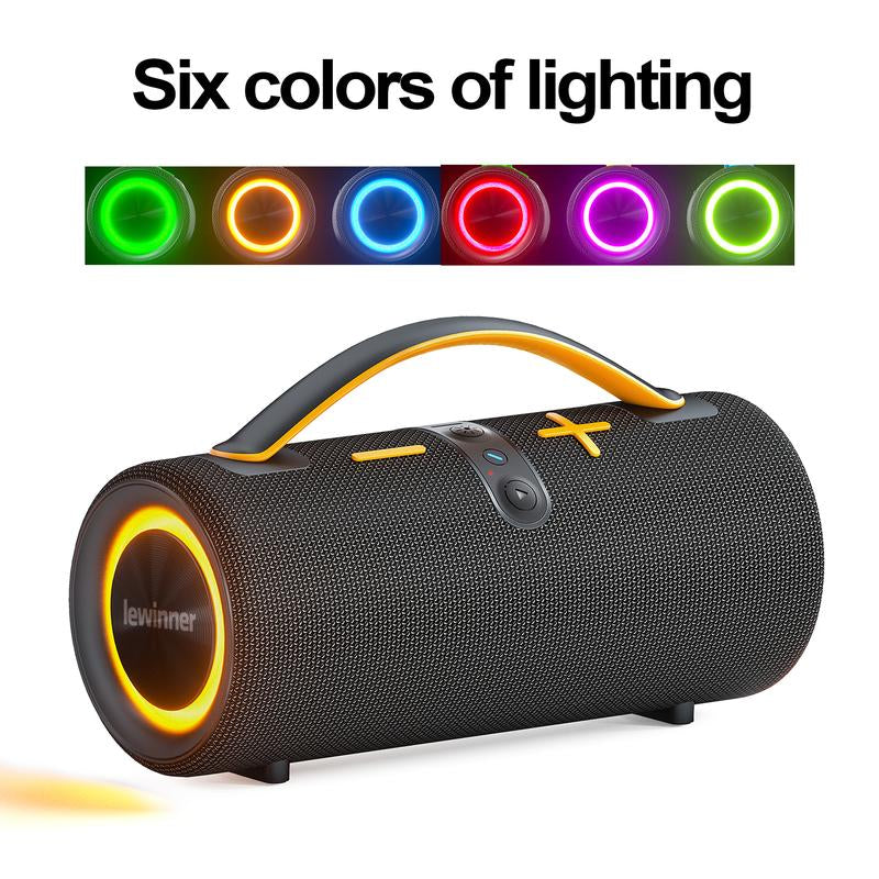 Lewinner Portable Wireless Speaker Outdoor Wireless Speakers with 60W Loud Stereo Sound,20Hours Playtime for Home/Outdoor/Party/Sonic Speaker Smartphone