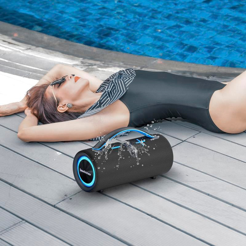 Lewinner Portable Wireless Speaker Outdoor Wireless Speakers with 60W Loud Stereo Sound,20Hours Playtime for Home/Outdoor/Party/Sonic Speaker Smartphone