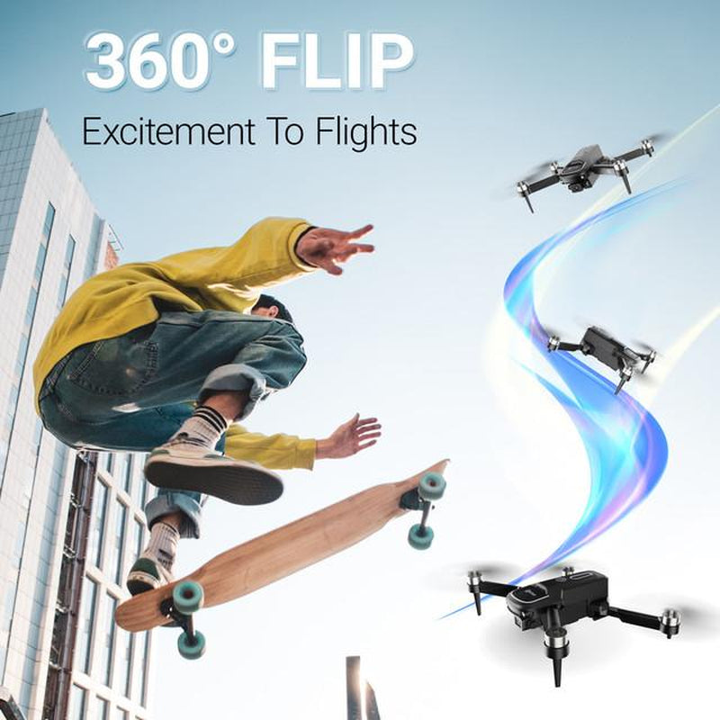 Contixo F16 RC Drone with 1080P Camera, Brushless Motor, 16 Min Flight, FPV, 360° Flips for Kids/Adults Foldable Dron Folding Drone With