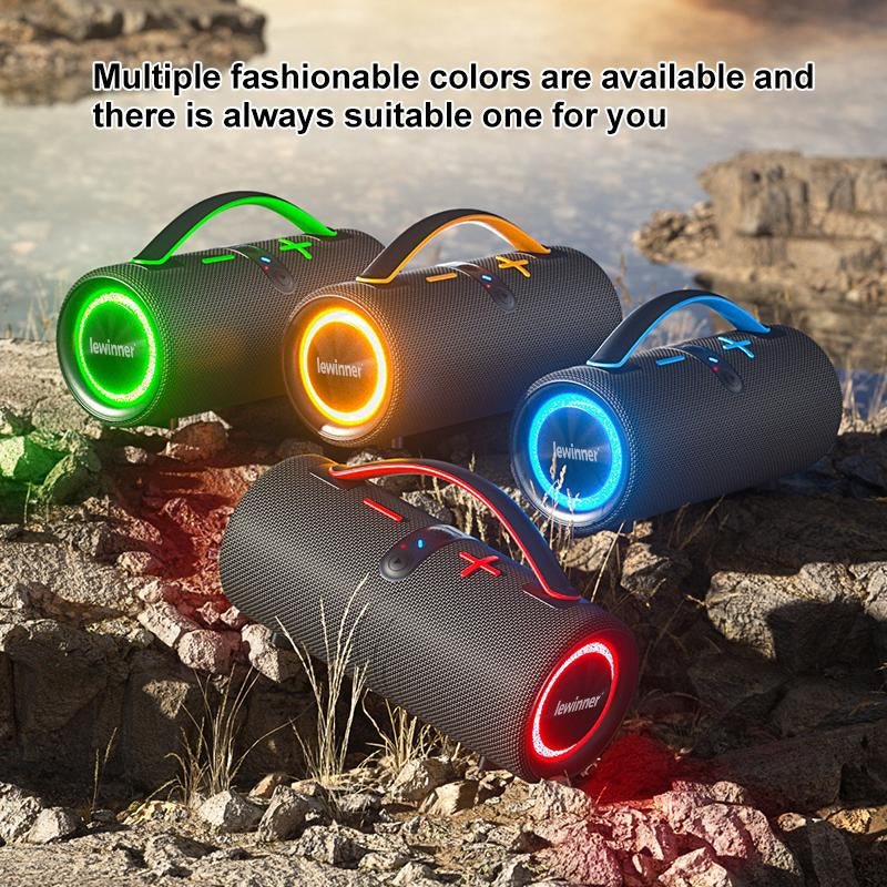 Lewinner Portable Wireless Speaker Outdoor Wireless Speakers with 60W Loud Stereo Sound,20Hours Playtime for Home/Outdoor/Party/Sonic Speaker Smartphone