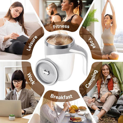 Automatic Self Stirring Cup, Portable Magnetic Stirring Coffee Mug, Rechargeable Electric Self Mixing Mug, Suitable for Coffee Powder Milk Tea