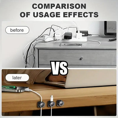 Self-Adhesive Cable Management Clips, Wire Organizer for Desk & Wall, Cord Holder for Charging Cables, Power Cords, Home & Office Use Gift