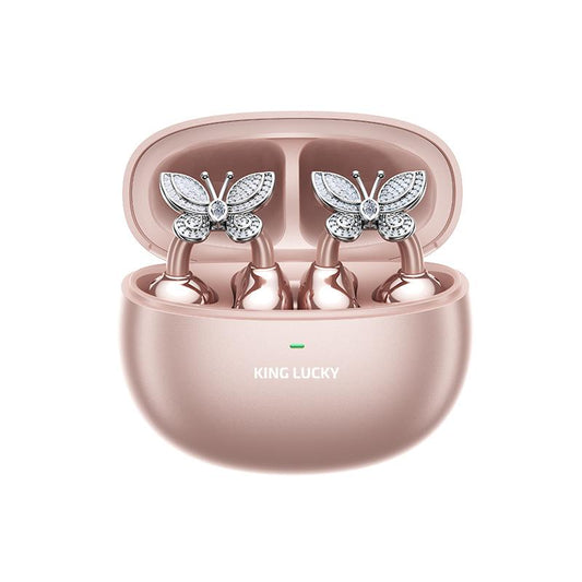 Kinglucky Wireless Open-Ear Earbuds, Clip-On Headphones, Bluetooth5.4，Lightweight Comfort, Firm-Shell Design, HIFI Sound,Listen to Music, Make Phone Calls, Work, Exercise, 50H Play,Suitable for Smartphones Such as Apple and Samsung