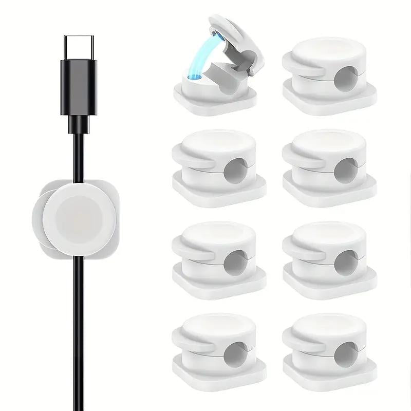 Self-Adhesive Cable Management Clips, Wire Organizer for Desk & Wall, Cord Holder for Charging Cables, Power Cords, Home & Office Use Gift