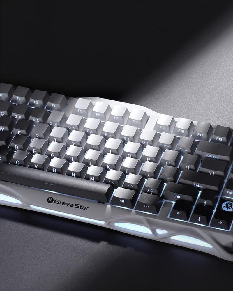 Gravastar Mercury K1 75% Wireless Mechanical Gaming Keyboard - Aluminum Alloy Exoskeleton, Gasket - Mounted, Hot - Swap Sockets, Linear Switches
