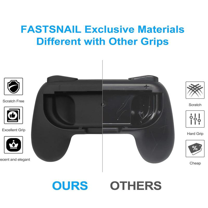 FASTSNAIL Wear-Resistant Grip Controller for Nintendo Switch Joycon & OLED Model with 12 Rubber Thumb Grip Caps. Controller Series