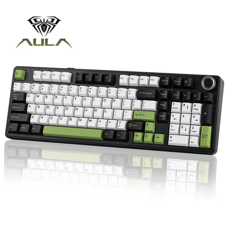 Aula F99 PRO 96% Mechanical Keyboard, Bt5.0/Usb-C/2.4Ghz Wireless Gaming Keyboard, Knob, RGB Backlits for Win/Mac, Hot Swappable Gasket Custom Keyboard with 8000Mah Battery