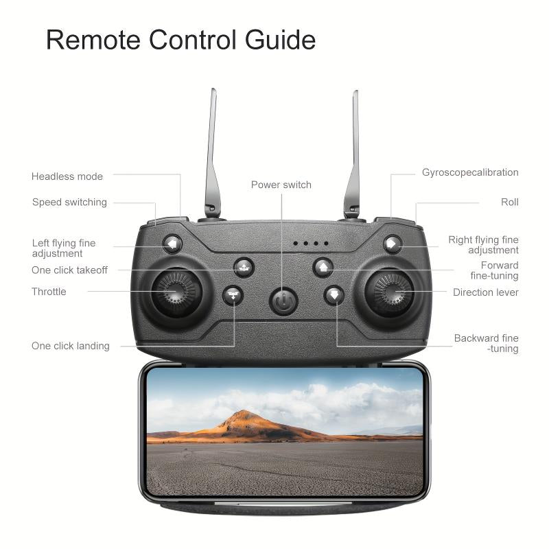 Professional Foldable Drone with App Control, FPV Real-Time Video, RC Quad-Axis Toy Aircraft - Automatic Hovering, 360-Degree Rotation - Suitable for Adult Beginners Toy Gift + 2 Batteries in 2025