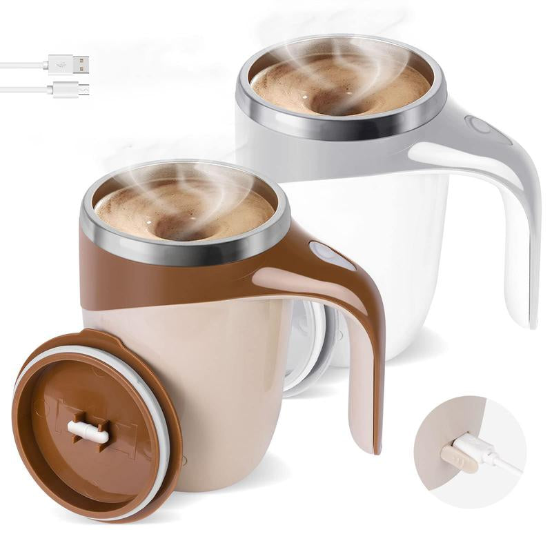 Automatic Self Stirring Cup, Portable Magnetic Stirring Coffee Mug, Rechargeable Electric Self Mixing Mug, Suitable for Coffee Powder Milk Tea