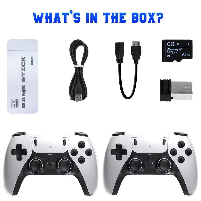 Ntaanoo 2025 New Video Gamepad Console, 2.4G Dual Wireless Game Controller, Support 4K Game Graphics, over 21,000 Classic Retro Games, Best Christmas Gift for Boys!