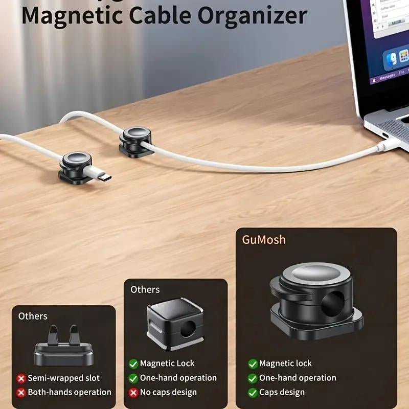 Self-Adhesive Cable Management Clips, Wire Organizer for Desk & Wall, Cord Holder for Charging Cables, Power Cords, Home & Office Use Gift