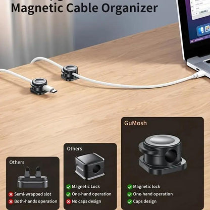Self-Adhesive Cable Management Clips, Wire Organizer for Desk & Wall, Cord Holder for Charging Cables, Power Cords, Home & Office Use Gift