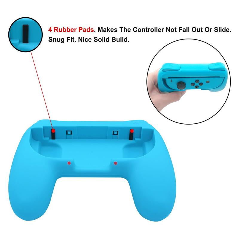 FASTSNAIL Wear-Resistant Grip Controller for Nintendo Switch Joycon & OLED Model with 12 Rubber Thumb Grip Caps. Controller Series