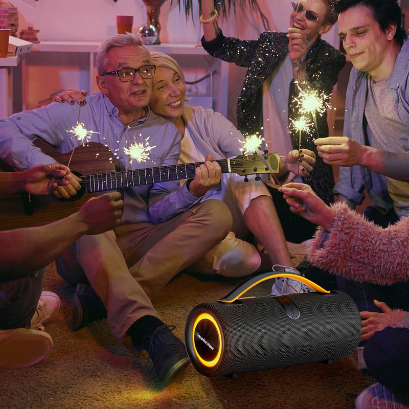 Lewinner Portable Wireless Speaker Outdoor Wireless Speakers with 60W Loud Stereo Sound,20Hours Playtime for Home/Outdoor/Party/Sonic Speaker Smartphone