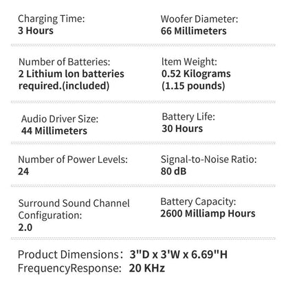 【Ortizan】Ipx7 Waterproof, 24W Stereo, HD Noise Reduction Wireless Stereo Pairing, 30H Play Time (Black)X10