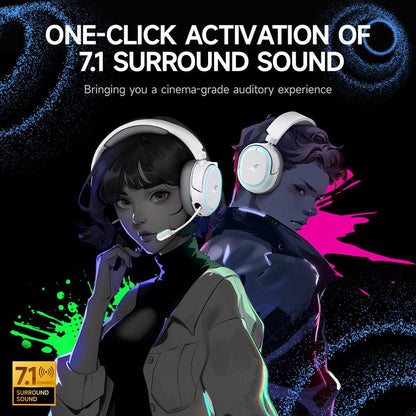 Picun G2 Gaming Headset Version 5.3, 7.1 Surround Sound, 5Ms Low Latency ENC Microphone for PC PS4 PS5 for PC Laptop