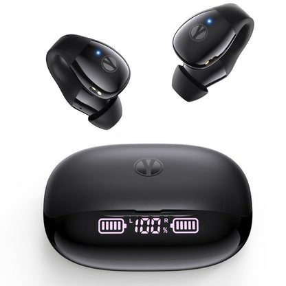 Open Ear Wireless Earbuds, Bluetooth 5.4 Clip on Earbuds with Mic, Open Ear Headphones with Charging Case LED Display, 44H Play, IP54 Waterproof, Lightweight Comfort for Running Sport Workout