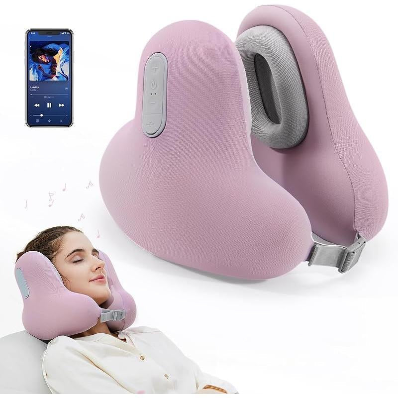 Wireless Headphone Neck Pillow, USB Rechargeable Noise Cancelling Headphone with Memory Foam Design, Headphone for Home, Office, Travel, Audio