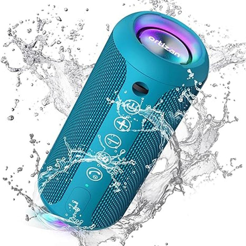 【Ortizan】Ipx7 Waterproof, 24W Stereo, HD Noise Reduction Wireless Stereo Pairing, 30H Play Time (Black)X10