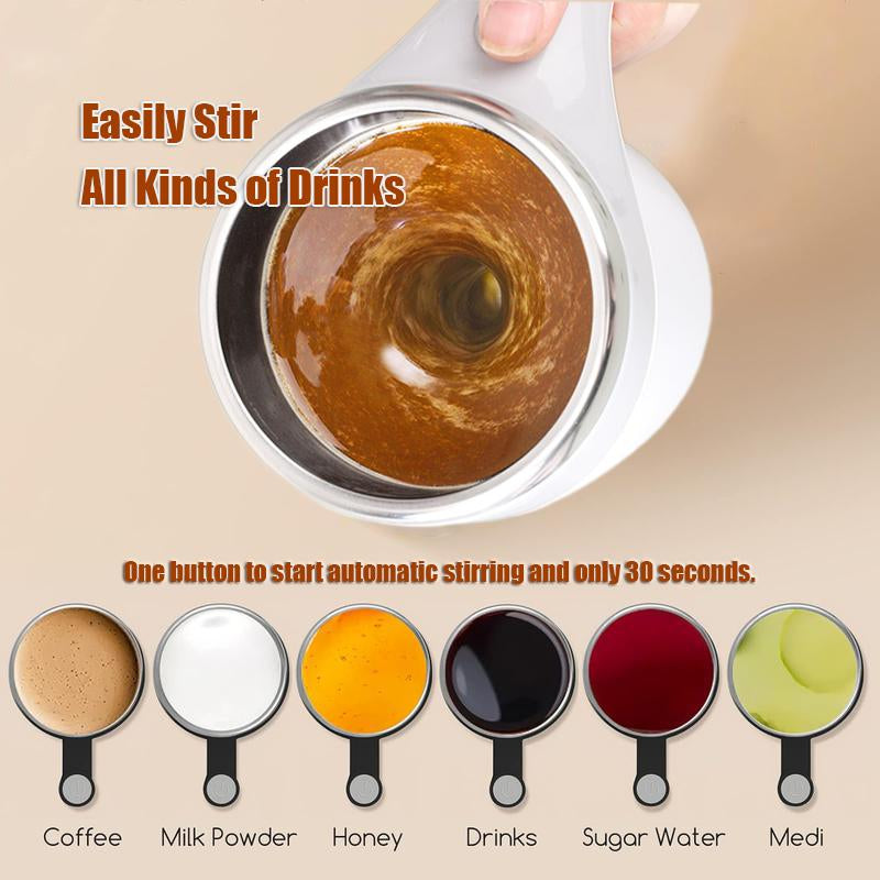 Automatic Self Stirring Cup, Portable Magnetic Stirring Coffee Mug, Rechargeable Electric Self Mixing Mug, Suitable for Coffee Powder Milk Tea