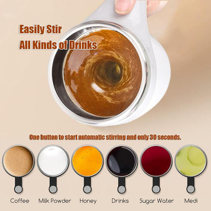 Automatic Self Stirring Cup, Portable Magnetic Stirring Coffee Mug, Rechargeable Electric Self Mixing Mug, Suitable for Coffee Powder Milk Tea
