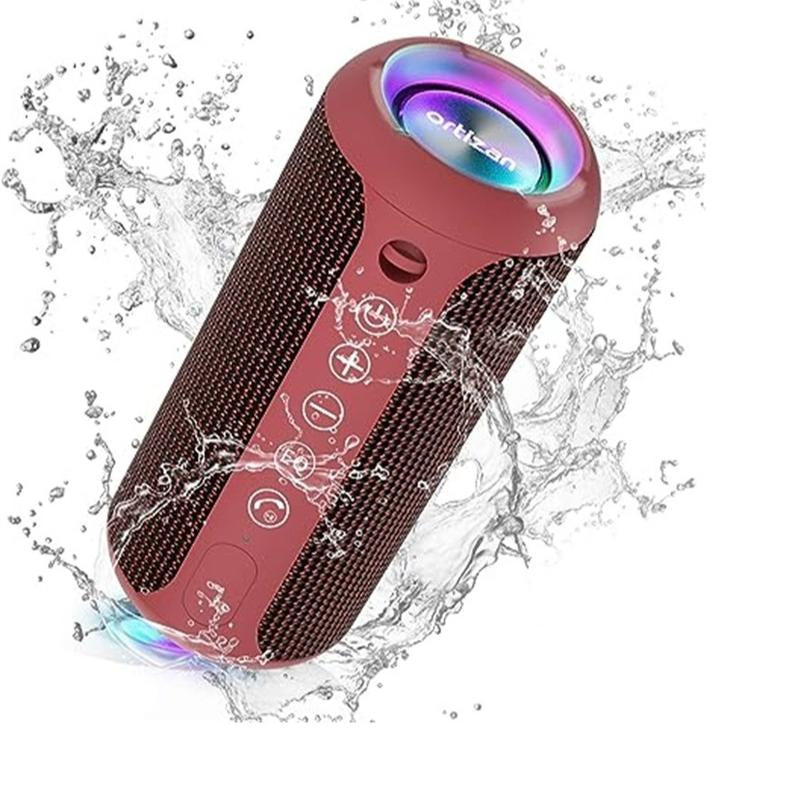 【Ortizan】Ipx7 Waterproof, 24W Stereo, HD Noise Reduction Wireless Stereo Pairing, 30H Play Time (Black)X10