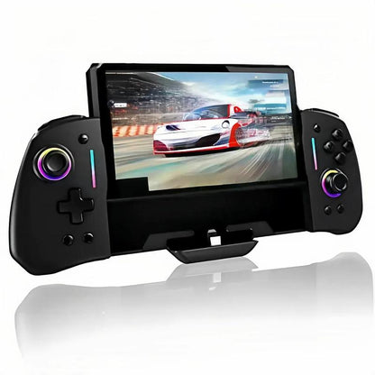 Wired Game Controller, BINBOK Switch Controller for Switch/Switch OLED with Handheld Grip RGB Double Motor Vibration Built-In 6-Axis Gyro Joystick