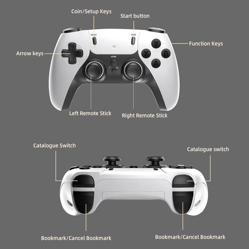 Ntaanoo 2025 New Video Gamepad Console, 2.4G Dual Wireless Game Controller, Support 4K Game Graphics, over 21,000 Classic Retro Games, Best Christmas Gift for Boys!
