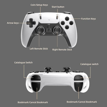 Ntaanoo 2025 New Video Gamepad Console, 2.4G Dual Wireless Game Controller, Support 4K Game Graphics, over 21,000 Classic Retro Games, Best Christmas Gift for Boys!