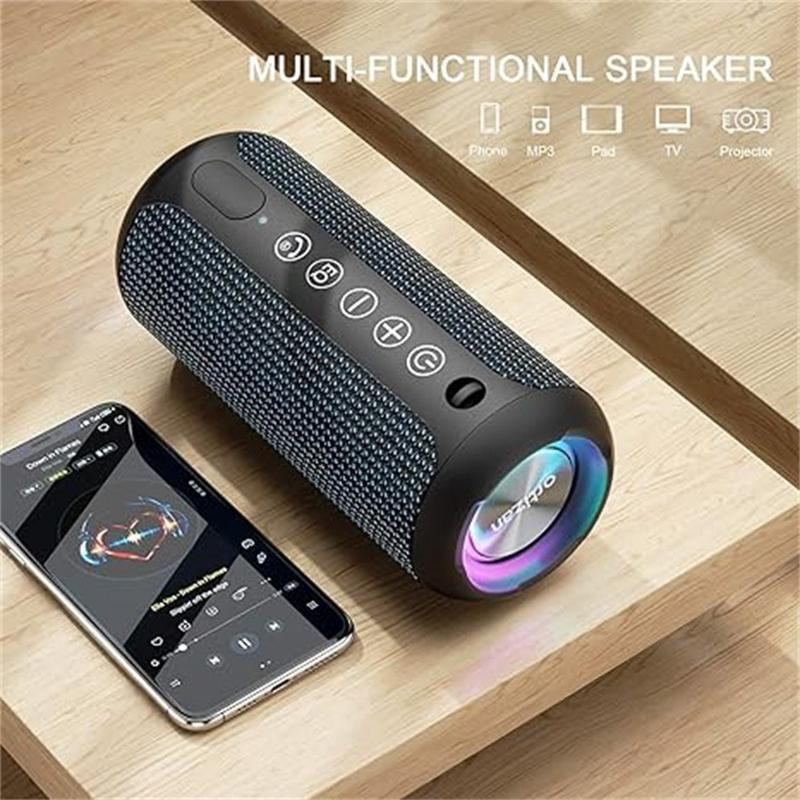 【Ortizan】Ipx7 Waterproof, 24W Stereo, HD Noise Reduction Wireless Stereo Pairing, 30H Play Time (Black)X10