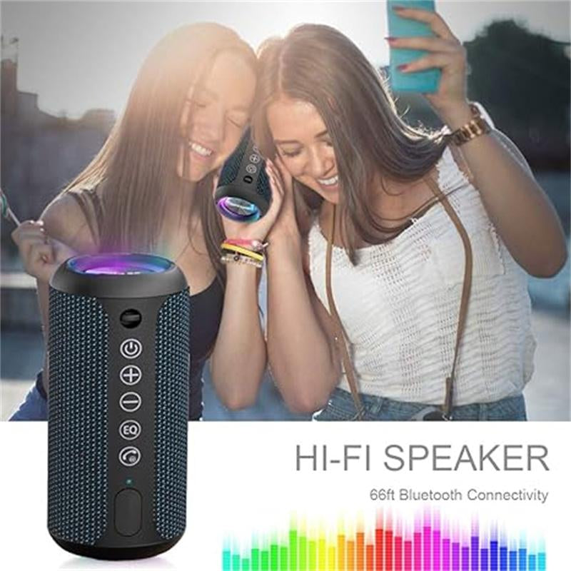 【Ortizan】Ipx7 Waterproof, 24W Stereo, HD Noise Reduction Wireless Stereo Pairing, 30H Play Time (Black)X10