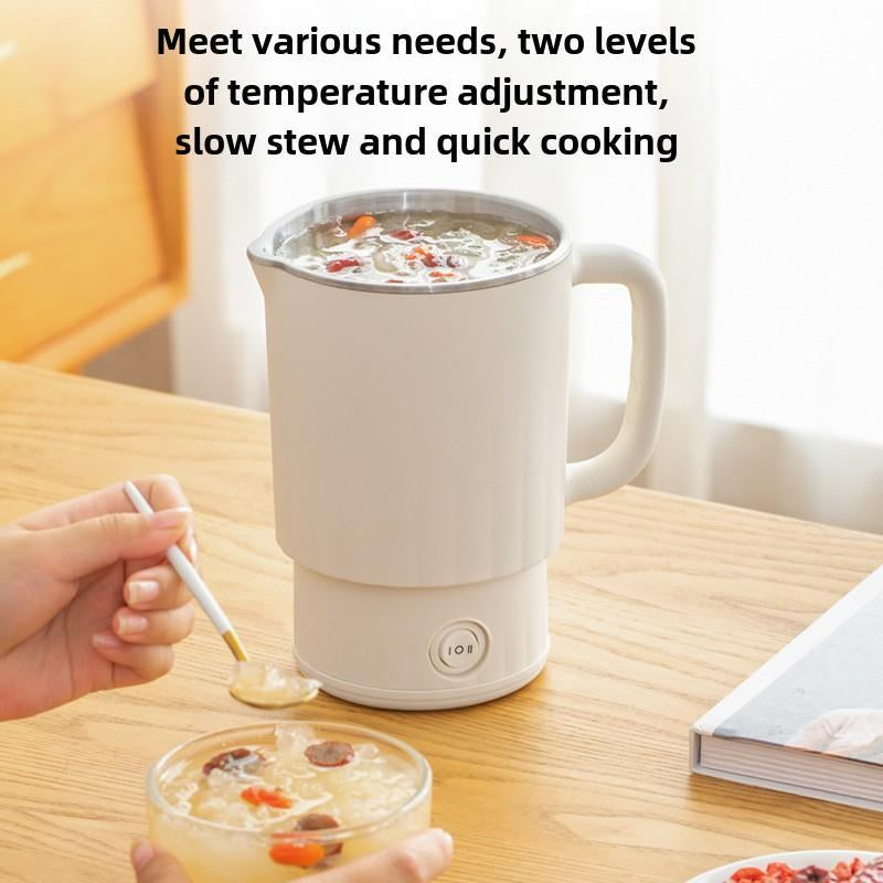 Portable Electric Kettle, Foldable Water Heatermultifunction Stainless Steel Water Boiler,Household Kitchen Appliances for Home &Travel, Gifts for Mum