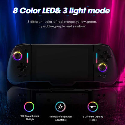 Wired Game Controller, BINBOK Switch Controller for Switch/Switch OLED with Handheld Grip RGB Double Motor Vibration Built-In 6-Axis Gyro Joystick