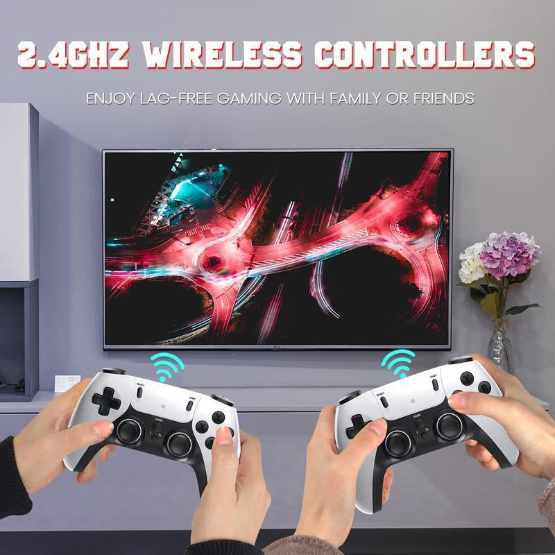 Ntaanoo 2025 New Video Gamepad Console, 2.4G Dual Wireless Game Controller, Support 4K Game Graphics, over 21,000 Classic Retro Games, Best Christmas Gift for Boys!