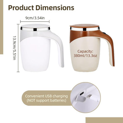 Automatic Self Stirring Cup, Portable Magnetic Stirring Coffee Mug, Rechargeable Electric Self Mixing Mug, Suitable for Coffee Powder Milk Tea