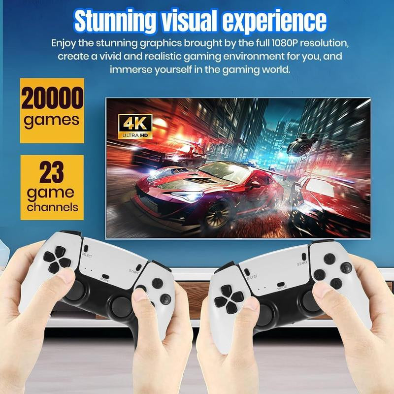 Elevate Your Gaming: 4K Retro Stick with 15 Emulators, 20,000+ Games & 2.4G Wireless Controllers - Plug & Play!