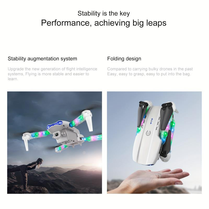 Professional Foldable Drone with App Control, FPV Real-Time Video, RC Quad-Axis Toy Aircraft - Automatic Hovering, 360-Degree Rotation - Suitable for Adult Beginners Toy Gift + 2 Batteries in 2025