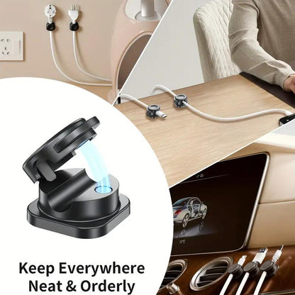 Self-Adhesive Cable Management Clips, Wire Organizer for Desk & Wall, Cord Holder for Charging Cables, Power Cords, Home & Office Use Gift