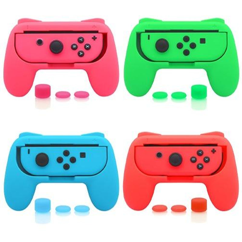 FASTSNAIL Wear-Resistant Grip Controller for Nintendo Switch Joycon & OLED Model with 12 Rubber Thumb Grip Caps. Controller Series