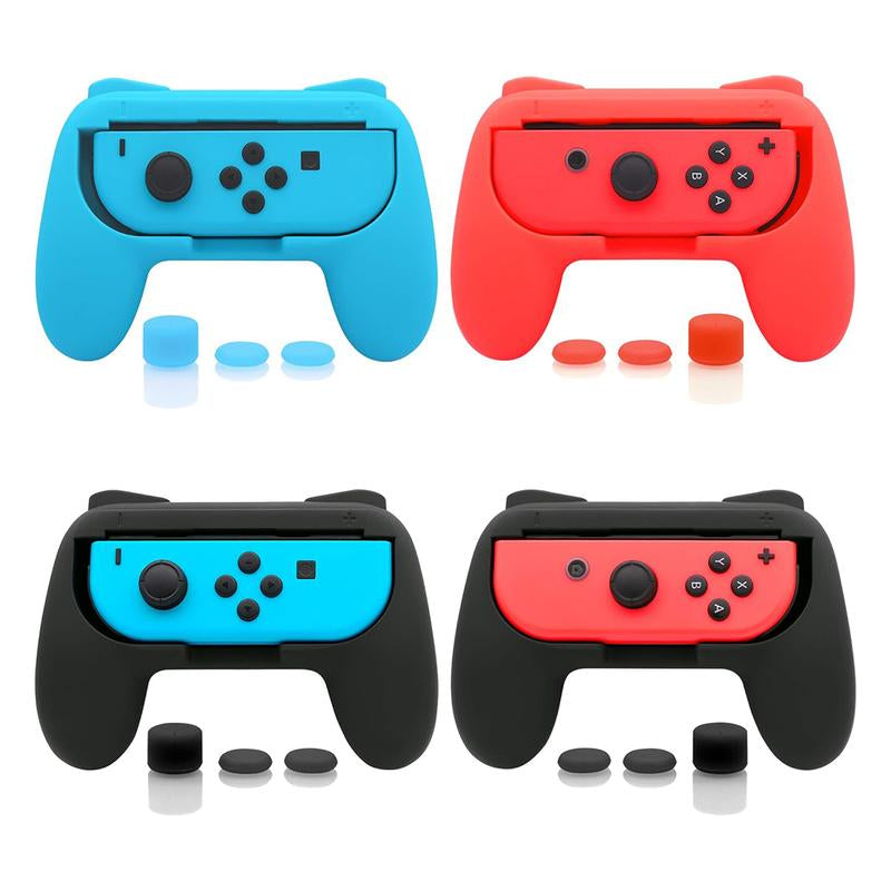FASTSNAIL Wear-Resistant Grip Controller for Nintendo Switch Joycon & OLED Model with 12 Rubber Thumb Grip Caps. Controller Series